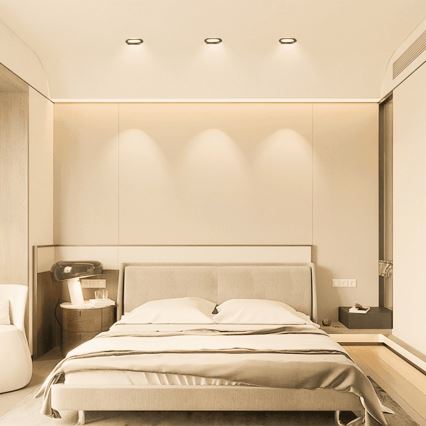 Aigostar - LED Łazienkowa oprawa wpuszczana LED/4,8W/230V 3000K czarna IP65