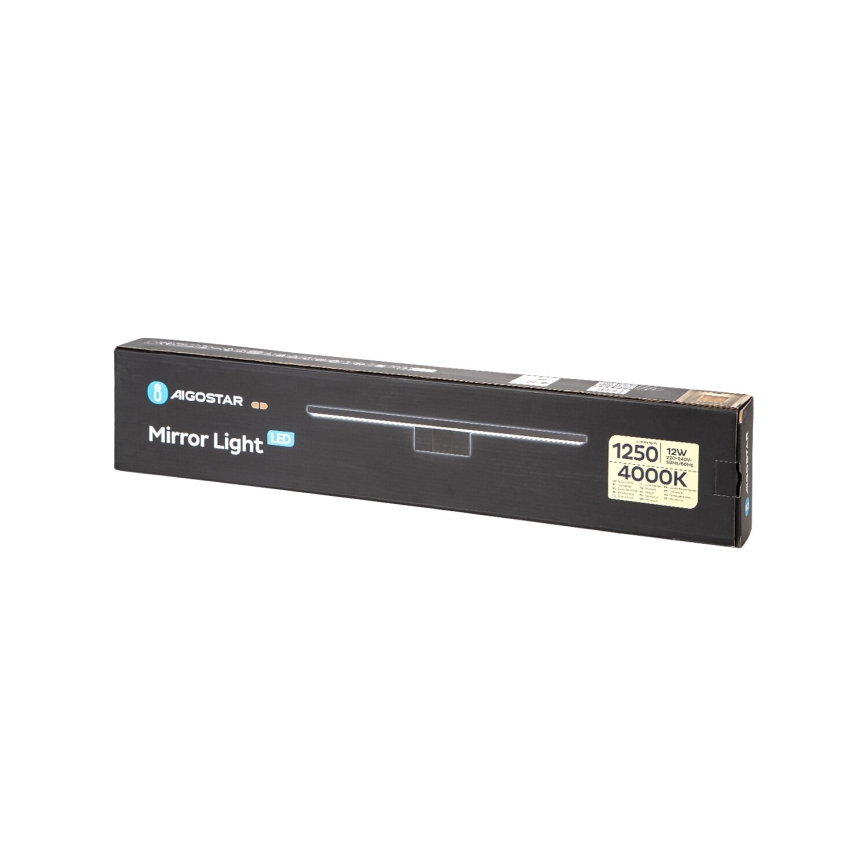 Aigostar - LED Łazienkowe oświetlenie lustra LED/12W/230V 4000K 60 cm IP44 czarne