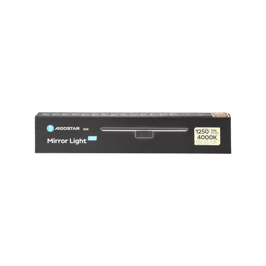 Aigostar - LED Łazienkowe oświetlenie lustra LED/12W/230V 4000K 60 cm IP44 czarne