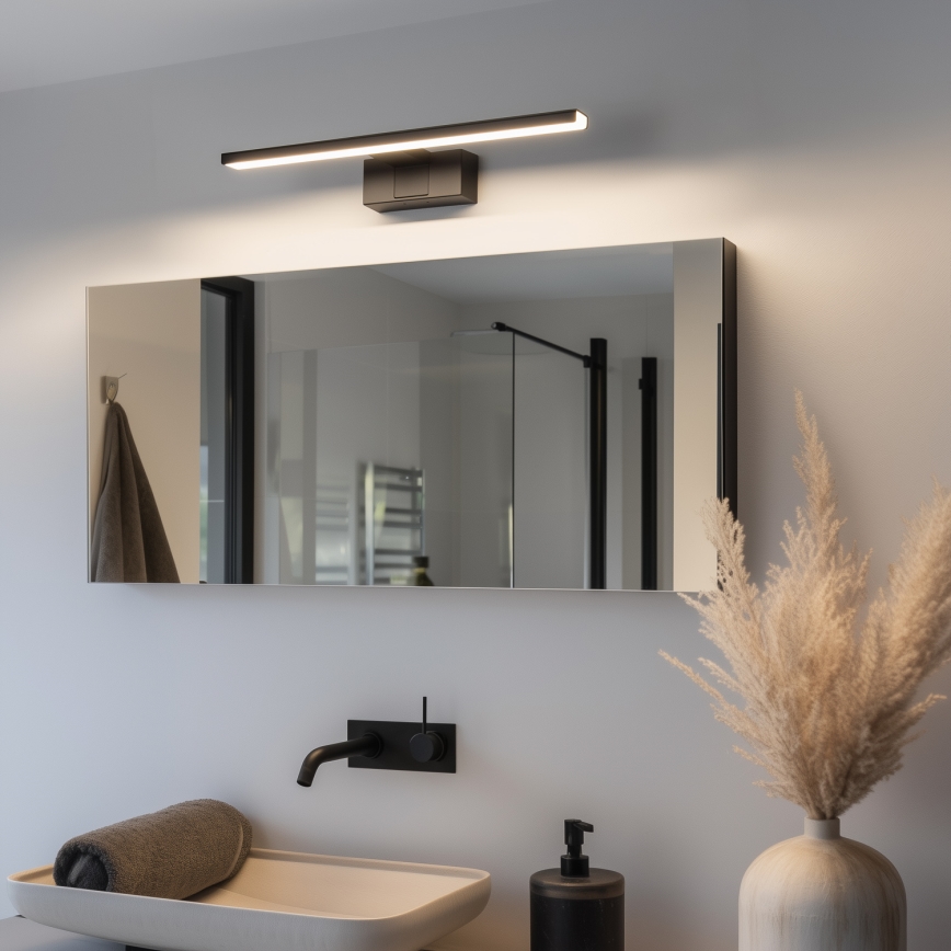 Aigostar - LED Łazienkowe oświetlenie lustra LED/8W/230V 4000K 40 cm IP44 czarne