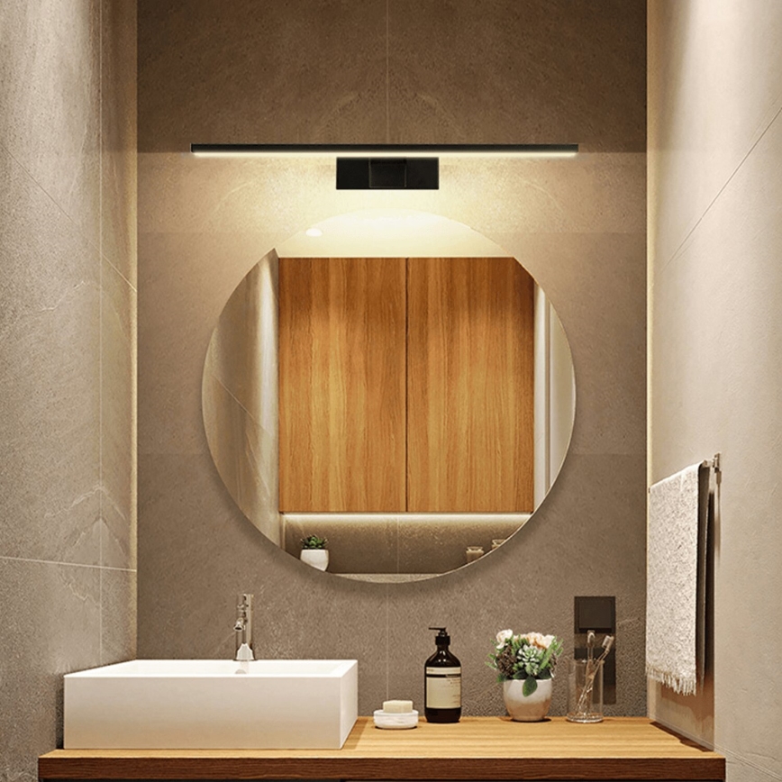Aigostar - LED Łazienkowe oświetlenie lustra LED/8W/230V 4000K 40 cm IP44 czarne
