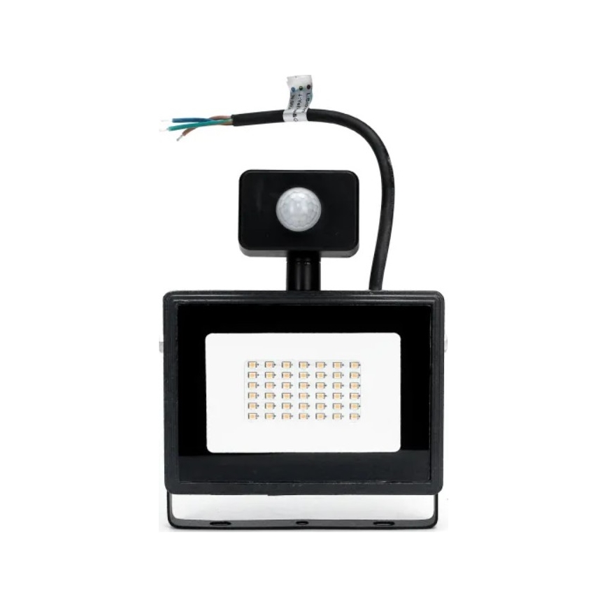 Aigostar - LED Naświetlacz z czujnikiem LED/50W/230V 4000K IP65 czarny