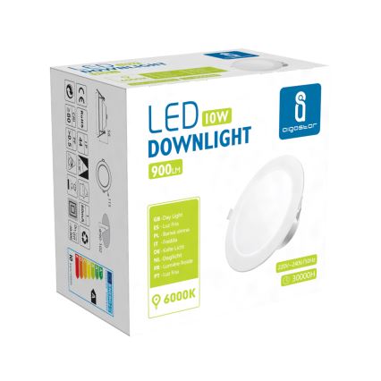 Aigostar - LED Łazienkowa oprawa wpuszczana LED/10W/230V 6000K IP44 śr. 11,5 cm biały