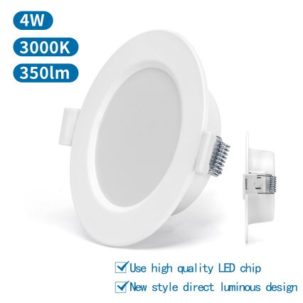 Aigostar - LED Oprawa wpuszczana LED/4W/230V 3000K śr. 9,8 cm biały