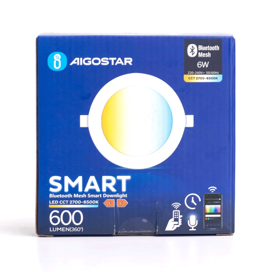 Aigostar - LED zewnętrzny ściemnialne Oprawa wpuszczana MESH LED/6W/230V 2700-6500K IP44 biały