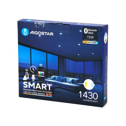 Aigostar - LED Oprawa wpuszczana ściemnialna MESH LED/15W/230V 2700-6500K śr. 17 cm
