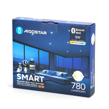 Aigostar - LED Oprawa wpuszczana ściemnialna MESH LED/9W/230V 2700-6500K śr. 14,5 cm