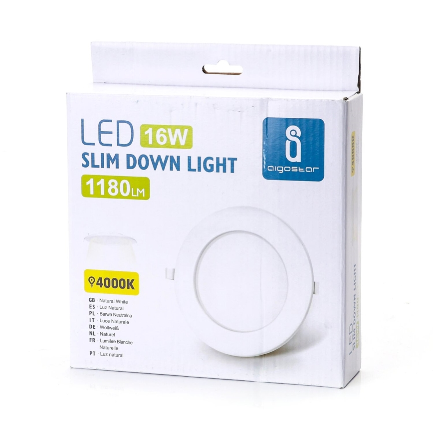 Aigostar - LED Oprawa wpuszczana ULTRATHIN LED/16W/230V 6000K biały