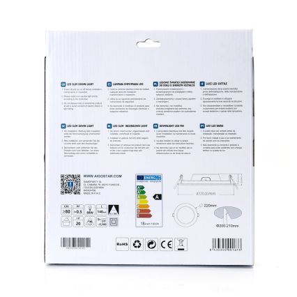 Aigostar - LED Oprawa wpuszczana ULTRATHIN LED/18W/230V 4000K biały