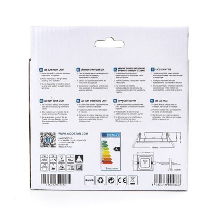 Aigostar - LED Oprawa wpuszczana ULTRATHIN LED/6W/230V 6000K biała