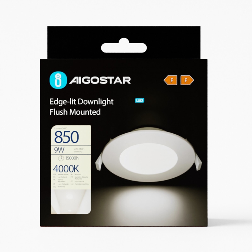 Aigostar - LED Oprawa wpuszczana ULTRATHIN LED/9W/230V 4000K biały