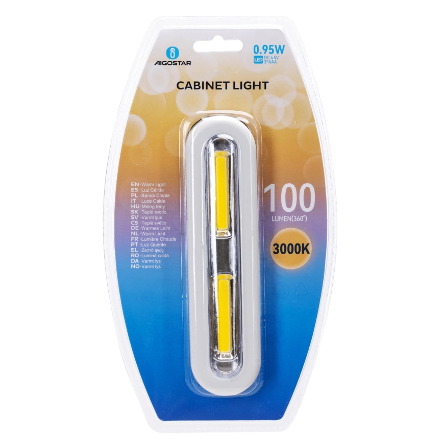 Aigostar - LED oświetlenie do szafy LED/3xAAA 3000K białe