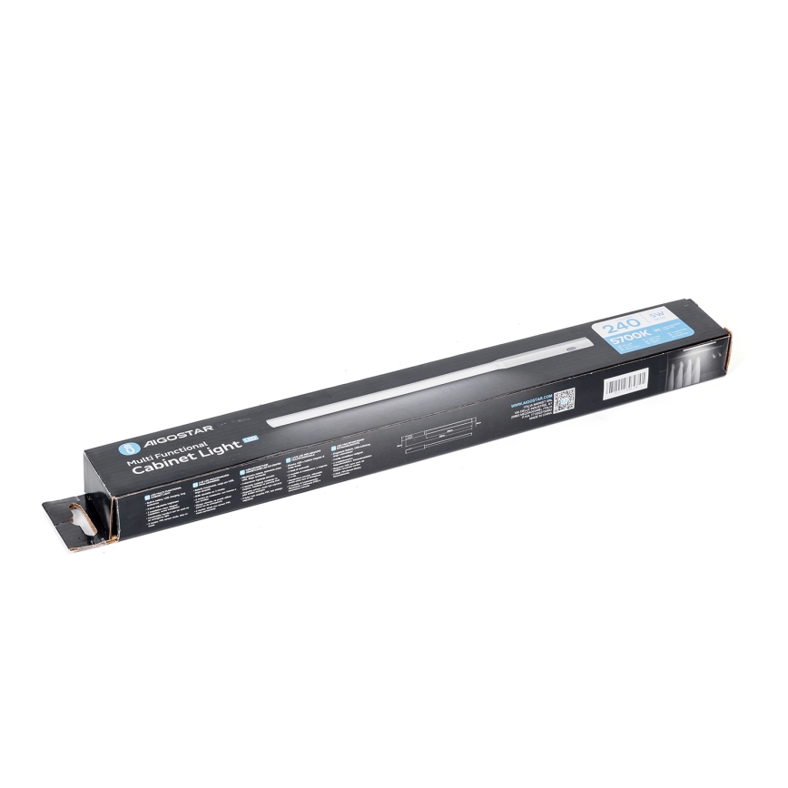 Aigostar - LED oświetlenie do szafy z czujnikiem ruchu LED/5W/5V 1800 mAh 5700K białe