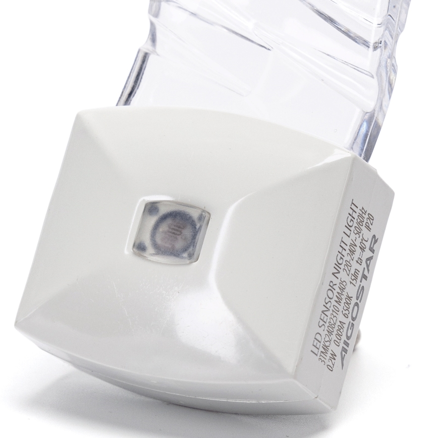 Aigostar - LED Lampka nocna z czujnikiem zmierzchu LED/0,2W/230V 6500K