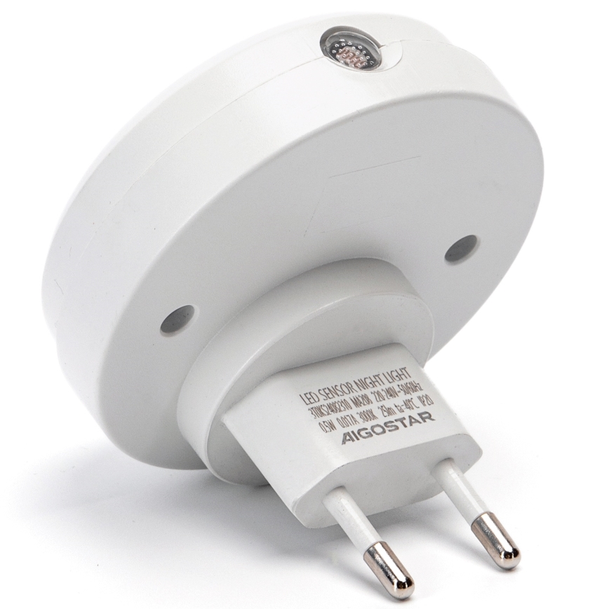 Aigostar - LED Lampka nocna z czujnikiem zmierzchu LED/0,5W/230V 6500K