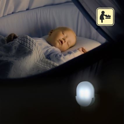 Aigostar - LED Oświetlenie nocne z czujnikiem LED/1W/230V 6500K elipsa