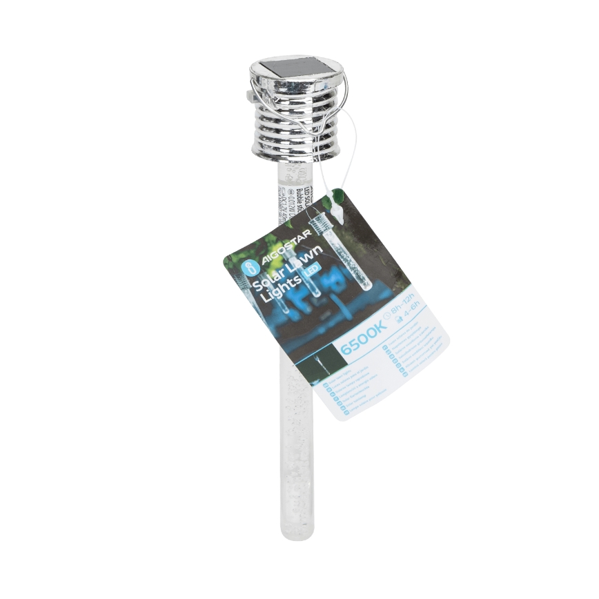 Aigostar - LED Oświetlenie solarne LED/0,006W/1,2V chrom 40 mAh 6500K IP44