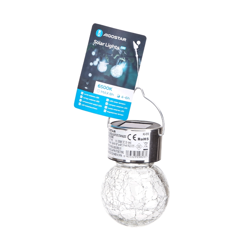 Aigostar - LED Oświetlenie solarne LED/0,006W/1,2V śr. 6 cm 100 mAh 6500K IP44
