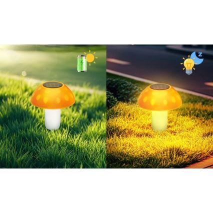 Aigostar - LED Oświetlenie solarne LED/0,024W/1,2V 200 mAh 2700K IP44 boletus
