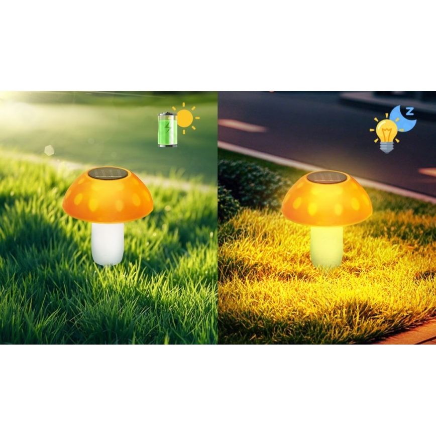 Aigostar - LED Oświetlenie solarne LED/0,024W/1,2V 200 mAh 2700K IP44 boletus