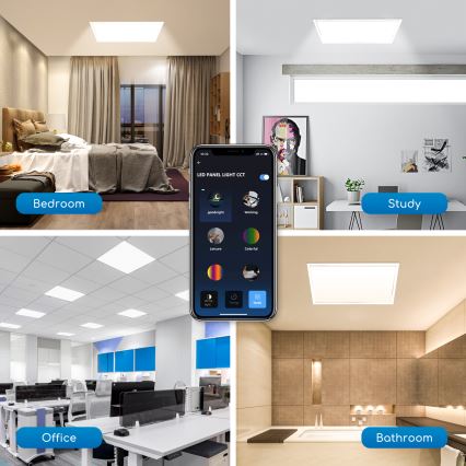 Aigostar - LED panel sufitowy ściemnialny 32W/230V Wi-Fi 60x60 cm