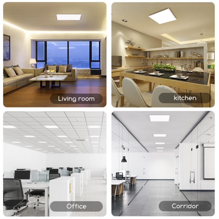 Aigostar - LED Panel wpuszczany LED/40W/230V 3000K/4000K/6500K 60x60cm biały