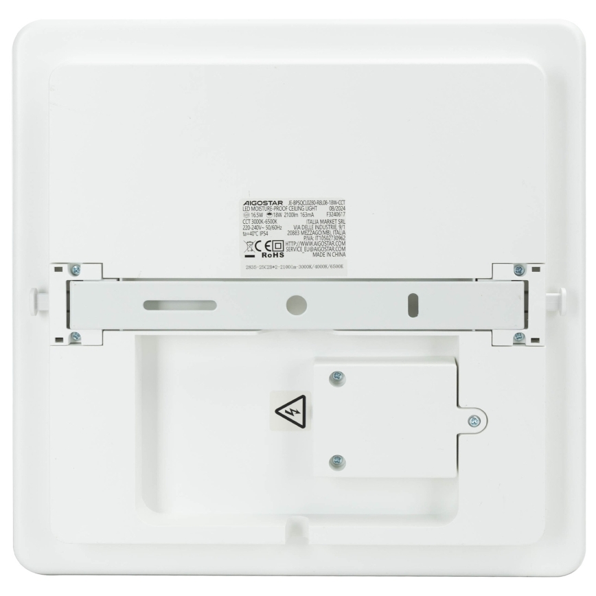 Aigostar - Ściemnialna oprawa sufitowa LED do łazienki LED/18W/230V 3000K-6500K IP54 + pilot zdalnego sterowania