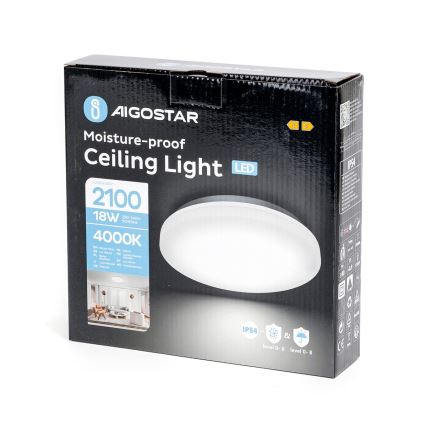 Aigostar - LED Plafon łazienkowy LED/18W/230V 4000K IP54