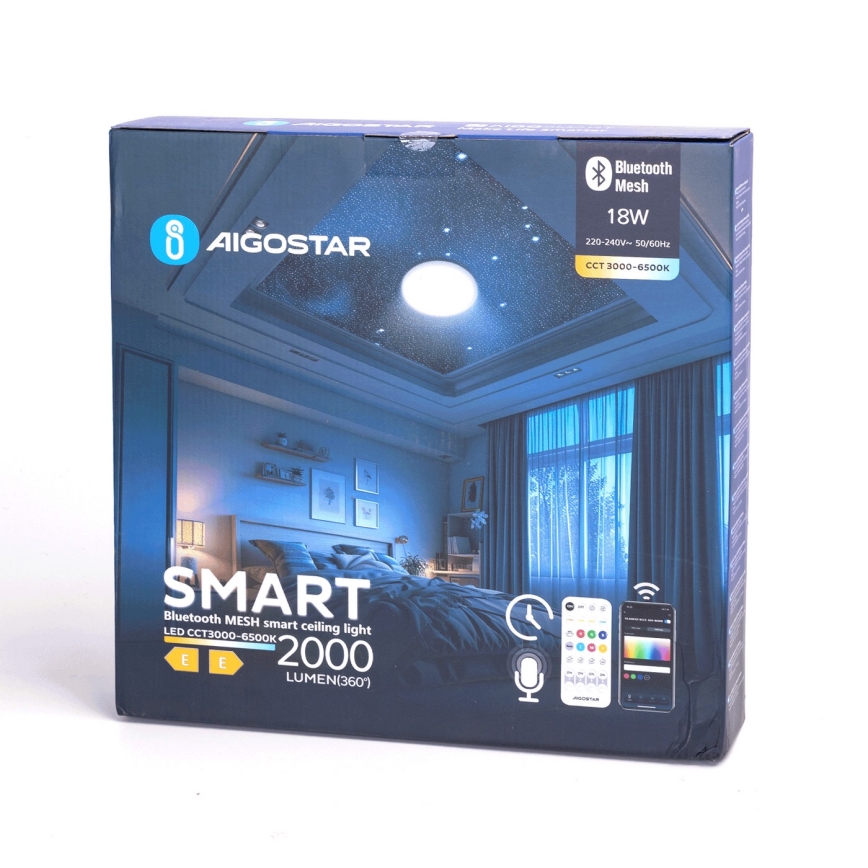 Aigostar - LED Ściemnialny plafon łazienkowy MESH Smart LED/18W/230V 3000-65000K IP44 + pilot zdalnego sterowania