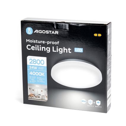 Aigostar - LED Plafon łazienkowy LED/24W/230V 4000K IP54