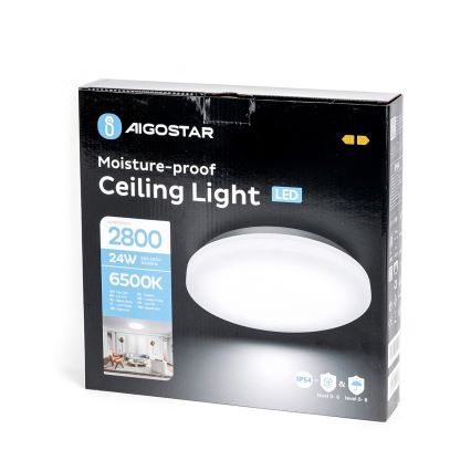 Aigostar - LED Plafon łazienkowy LED/24W/230V 6500K IP54