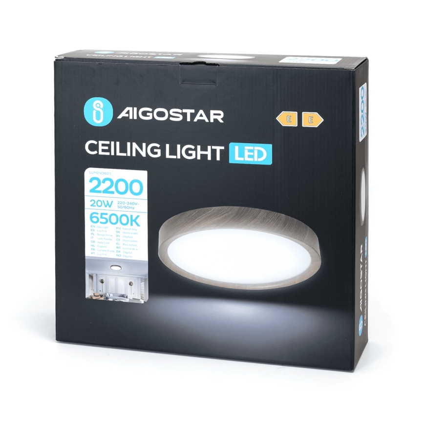 Aigostar - LED Plafon LED/20W/230V 6500K śr. 33,7 cm