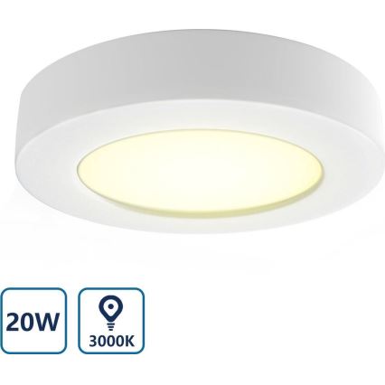 Aigostar - LED Plafon LED/20W/230V śr. 24,7 cm 3000K biały