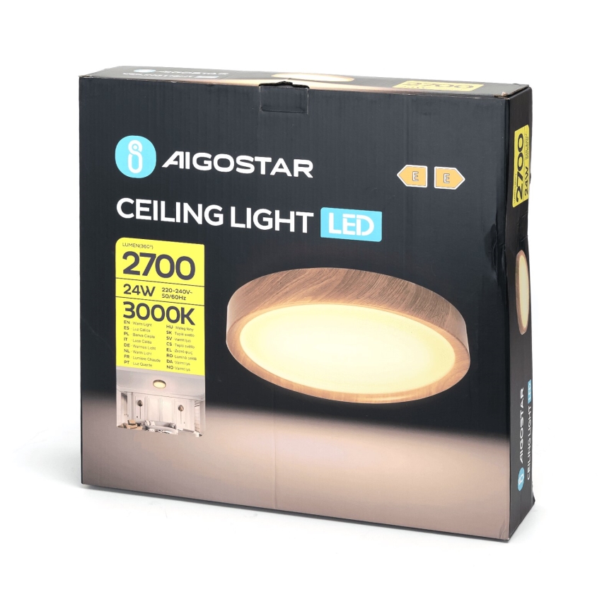 Aigostar - LED Plafon LED/24W/230V 3000K śr. 38,3 cm