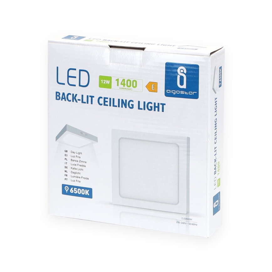 Aigostar - LED Plafon natynkowy LED/12W/230V 17,3x17,3 cm 6500K biały