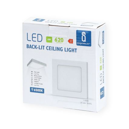 Aigostar - LED Plafon natynkowy LED/6W/230V 12,2x12,2 cm 6500K biały
