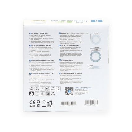 Aigostar - LED Plafon natynkowy LED/6W/230V śr. 12,3 cm 4000K biały