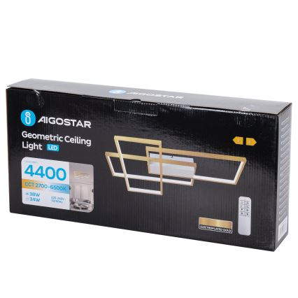 Aigostar - LED Plafon ściemnialny LED/38W/230V 2700-6500K + zdalne sterowanie