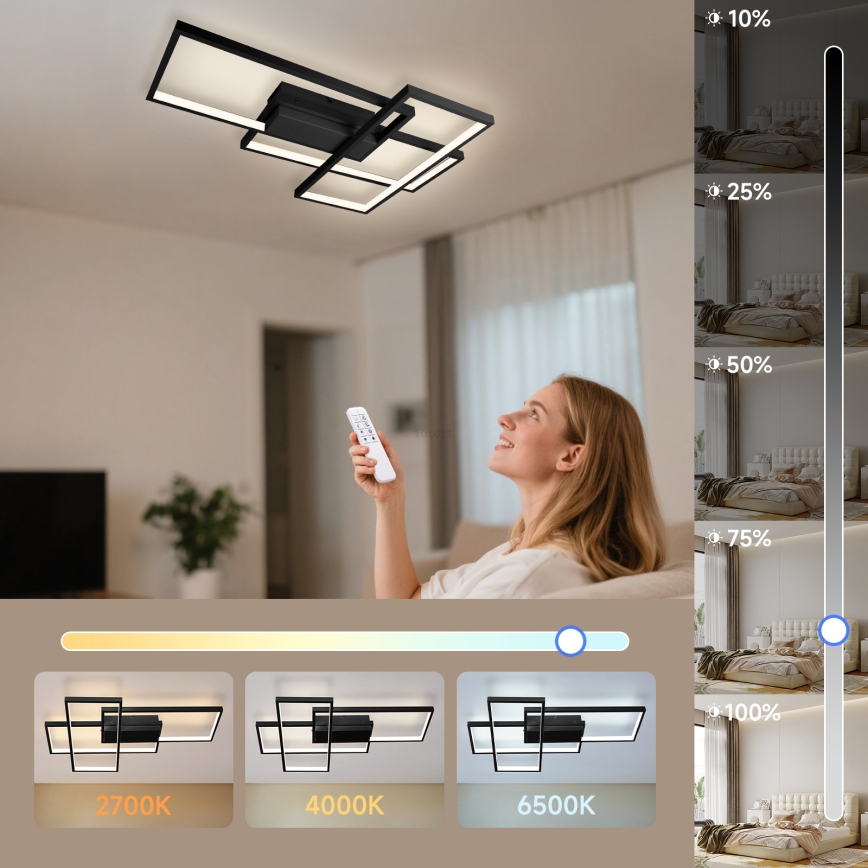 Aigostar - LED Plafon ściemnialny LED/38W/230V 2700-6500K + zdalne sterowanie