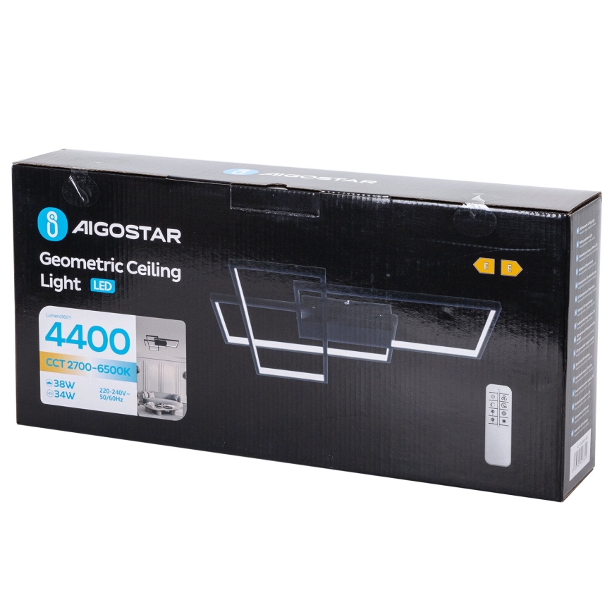 Aigostar - LED Plafon ściemnialny LED/38W/230V 2700-6500K + zdalne sterowanie