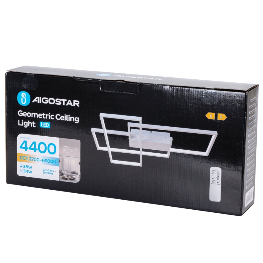 Aigostar - LED Plafon ściemnialny LED/38W/230V 2700-6500K + zdalne sterowanie