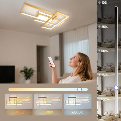 Aigostar - LED Plafon ściemnialny LED/38W/230V 2700-6500K + zdalne sterowanie