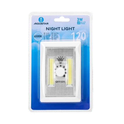 Aigostar - LED Przenośna lampka nocna LED/3xAAA 6500K