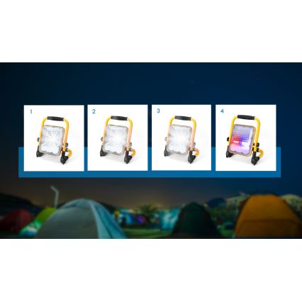 Aigostar - LED regulowany reflektor ładowalny LED/50W/5V 6500K IP65