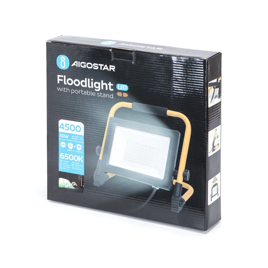 Aigostar - LED Reflektor na stojaku LED/50W/230V 6500K IP65