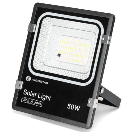 Aigostar - LED solarny reflektor LED/50W/3,2V 1200mAh 3000K/4000K/6500K IP66 + pilot zdalnego sterowania