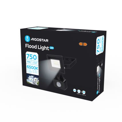 Aigostar - LED Reflektor z czujnikiem LED/10W/230V 6500K IP65