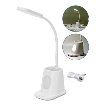 Aigostar - LED regulowana lampka biurkowa z ładowaniem LED/2,8W/5V 1800mAh 3000/5000K biała