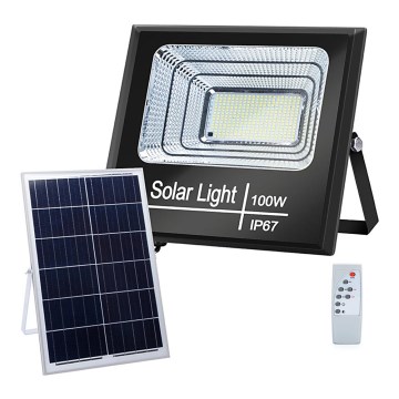 Aigostar - LED regulowany reflektor solarny LED/100W/3,2V IP67 2000 mAh + pilot