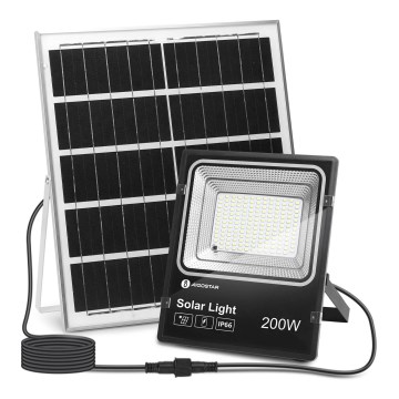 Aigostar - LED regulowany reflektor solarny LED/200W/3,2V IP66 15000 mAh + pilot zdalnego sterowania